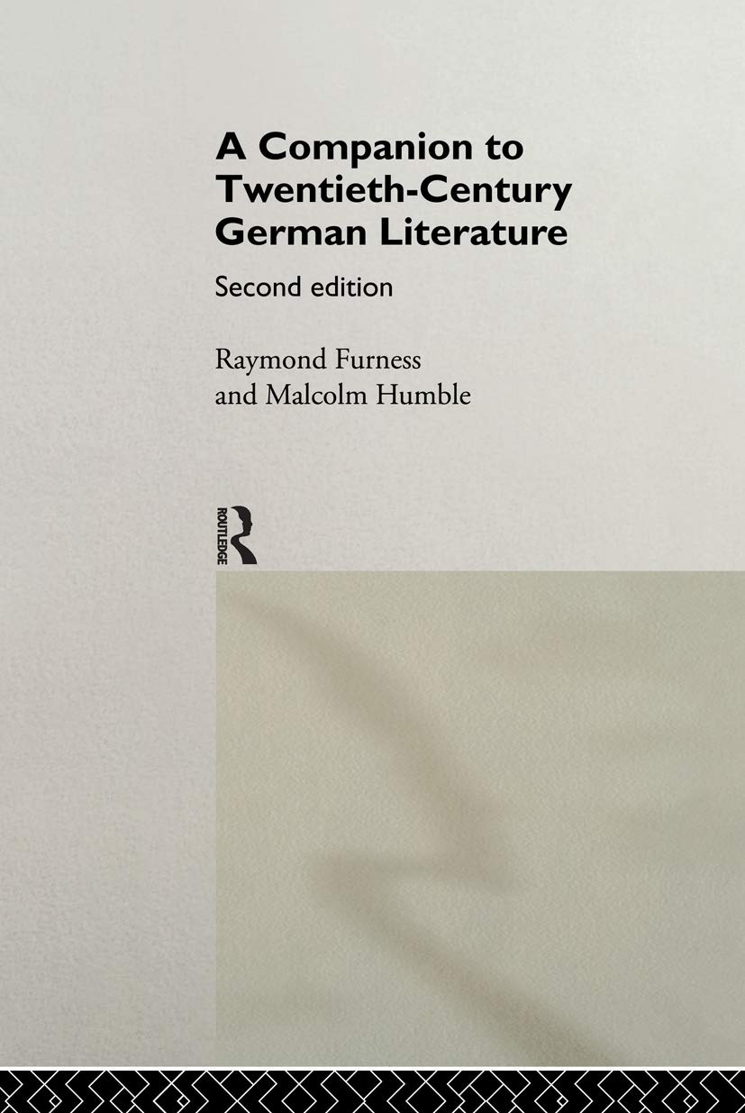A Companion to Twentieth-Century German Literature