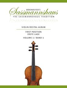 Violin Recital Album, Band 1. 20 Vortragsstücke in der ersten Lage für Geige und Klavier oder für zwei Geigen. Reihe Bärenreiter's Sassmannshaus