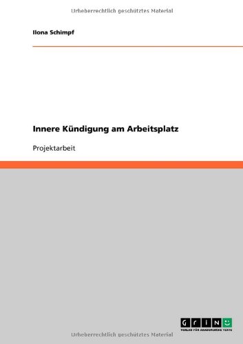 Innere Kündigung am Arbeitsplatz