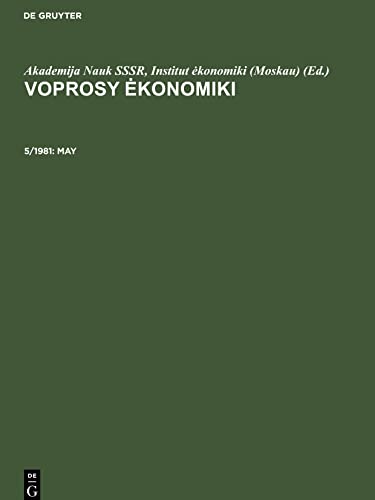 Voprosy e¿konomiki, 5/1981, May