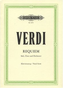 Missa da Requiem: für 4 Solostimmen, Chor und Orchester / Klavierauszug