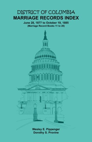 District of Columbia Marriage Records Index, 1877-1885