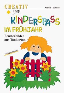 Kinderspaß im Frühjahr. Fensterbilder aus Tonkarton.