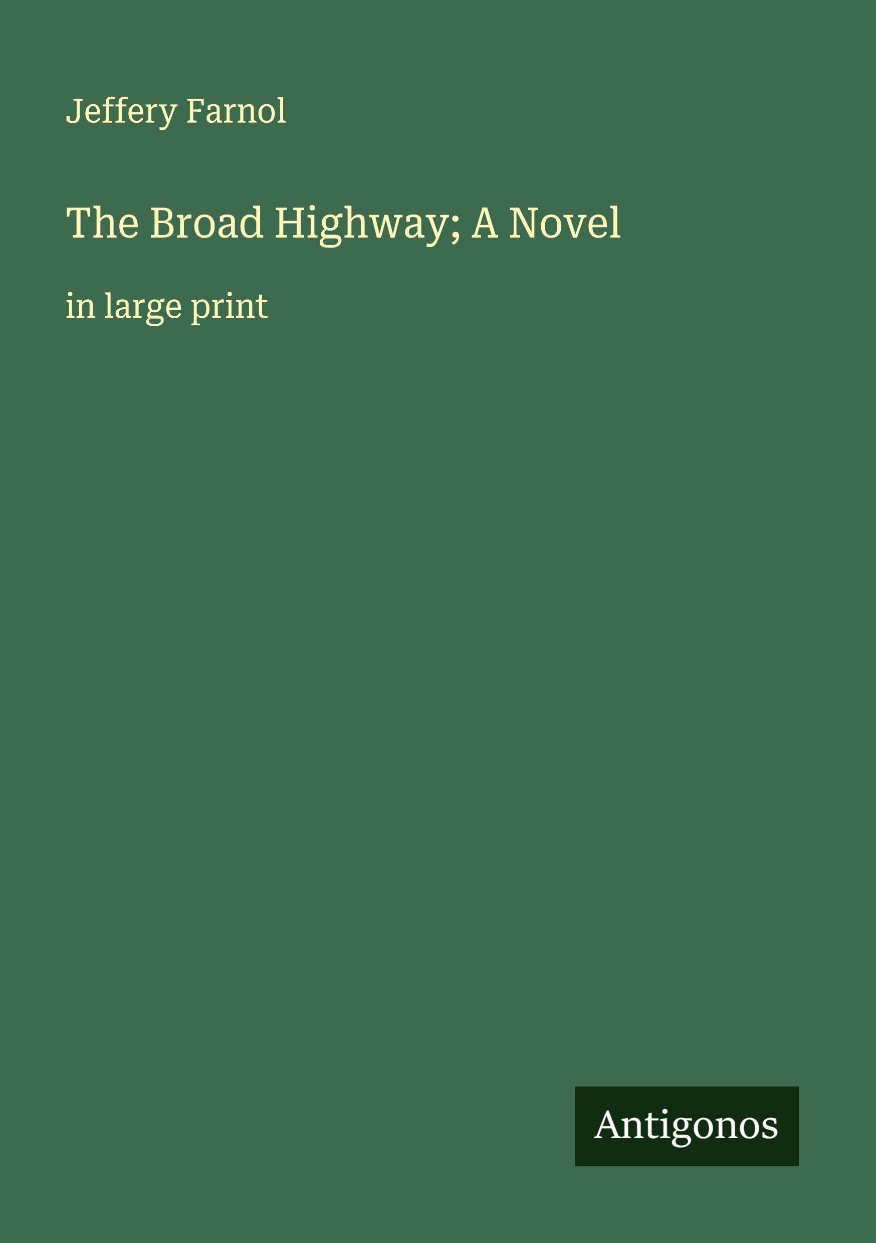 The Broad Highway; A Novel: in large print
