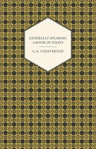 Generally Speaking - A Book of Essays