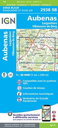 Aubenas Argentier 1:25 000: 1:25000