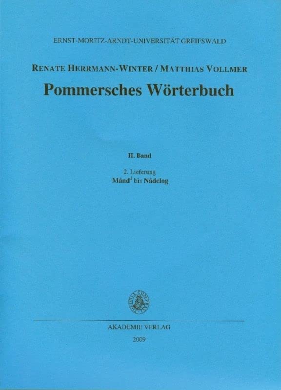 Pommersches Wörterbuch: Månd bis Nådelog