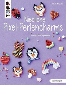 Niedliche Pixel-Perlencharms (kreativ.kompakt.): im Brick Stitch gefädelt