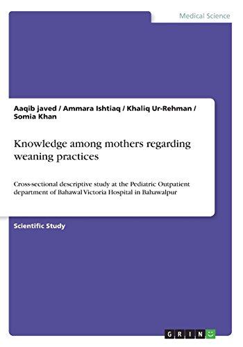 Knowledge among mothers regarding weaning practices: Cross-sectional descriptive study at the Pediatric Outpatient department of Bahawal Victoria Hospital in Bahawalpur