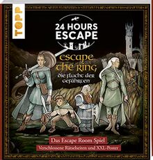 24 HOURS ESCAPE – Das Escape Room Spiel: Escape the Ring – Die Flucht der Gefährten: Escape-Room-Abenteuer inspiriert vom Werk J.R.R. Tolkiens. 24 Rätsel mit versiegelten Seiten und Landkarte