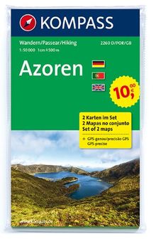 Azoren: Wanderkarten-Set. GPS-genau. 1:50000
