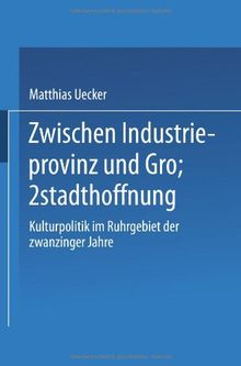 Zwischen Industrieprovinz und Großstadthoffnung: Kulturpolitik im Ruhrgebiet der Zwanziger Jahre (DUV Sprachwissenschaft) (German Edition)