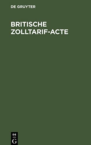 Britische Zolltarif-Acte