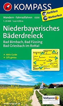 Niederbayerisches Bäderdreieck: Wanderkarte mit Aktiv Guide und Radwegen. GPS-genau.1:25000 (KOMPASS-Wanderkarten, Band 200)