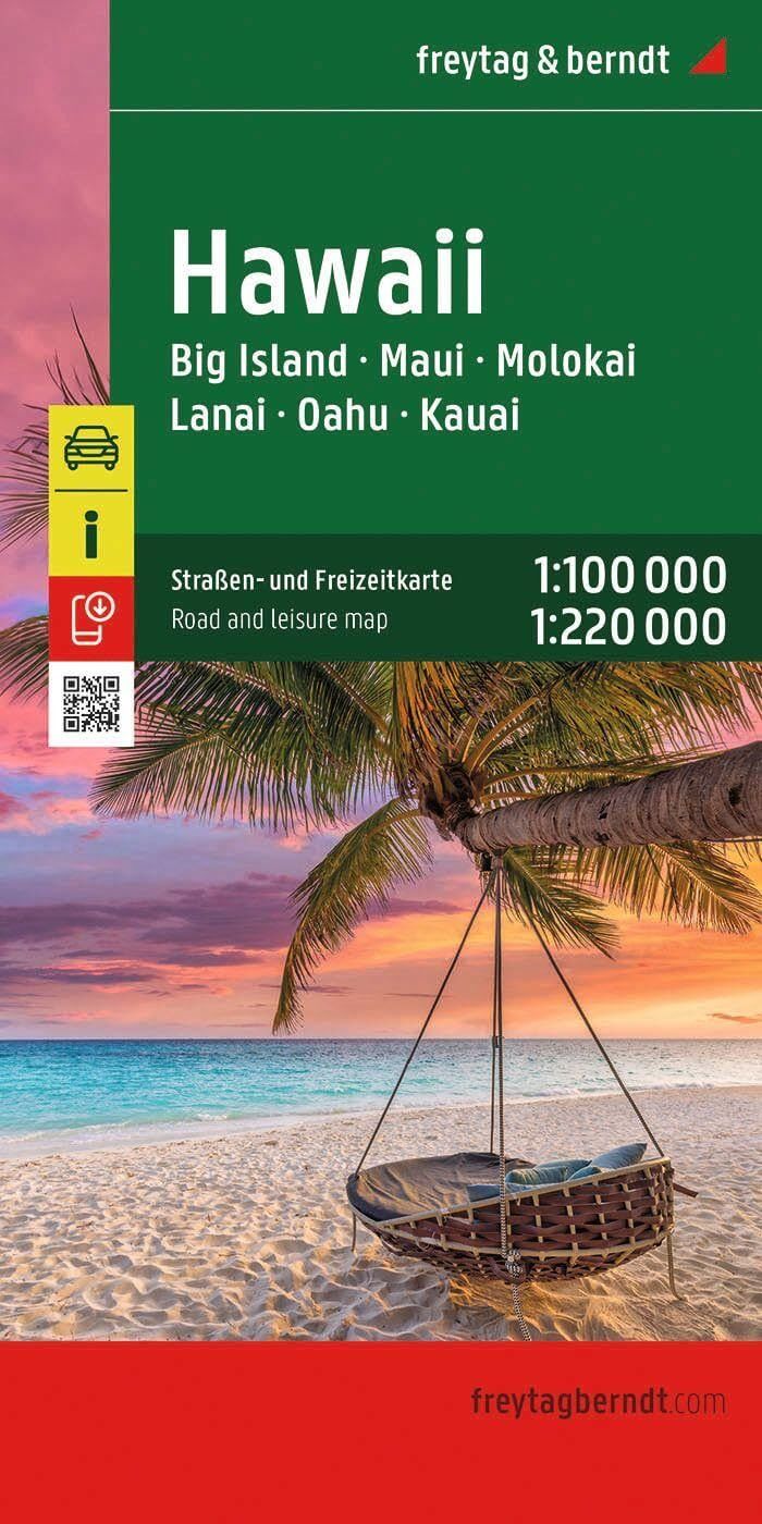 Hawaii, Straßen- und Freizeitkarte 1:100.000 / 1:220.000, freytag & berndt