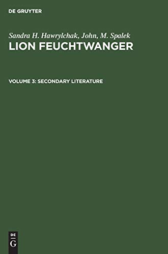 Lion Feuchtwanger: Secondary Literature