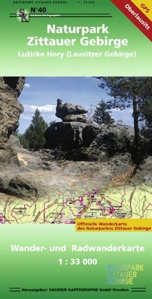 Naturpark Zittauer Gebirge - Luzicke Hory (Lausitzer Gebirge): Wander- und Radwanderkarte 1: 33 000 GPS-fähig, wetterfest reißfest