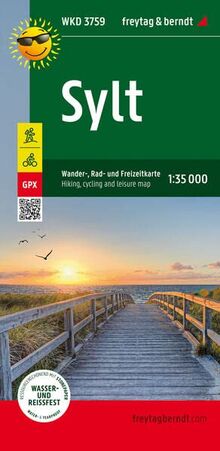 Sylt, Wander- und Radkarte 1:35.000: GPX Tracks, wasserfest und reißfest (freytag & berndt Wander-Rad-Freizeitkarten)