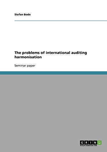The problems of international auditing harmonisation