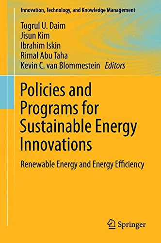 Policies and Programs for Sustainable Energy Innovations: Renewable Energy and Energy Efficiency (Innovation, Technology, and Knowledge Management)