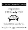 Visual Words Black 2021: Aufstellbarer Typo-Art Postkartenkalender. Jeden Monat ein neuer Spruch. Hochwertiger Tischkalender. Mit 12 Postkarten.