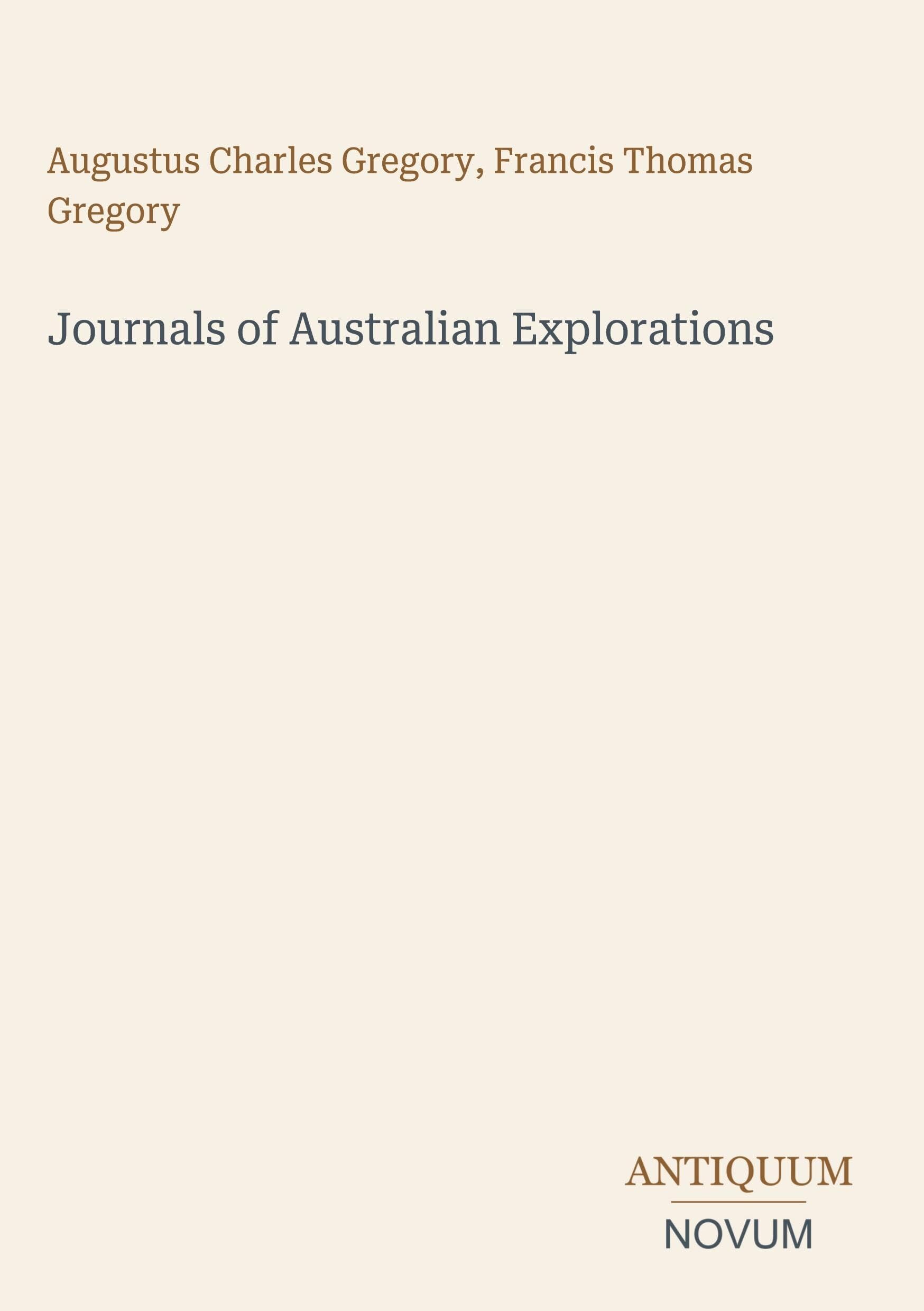 Journals of Australian Explorations