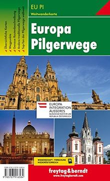 Europa Pilgerwege, Wanderkarte 1:2.000.000 - 1:3.500.000 (freytag & berndt Wander-Rad-Freizeitkarten)