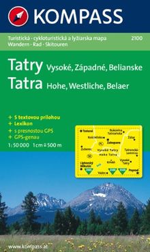 Hohe Tatra/Vysoke Tatry: 1 : 50 000: Wandern / Rad / Skitourenkarte. CZ/D. GPS-genau