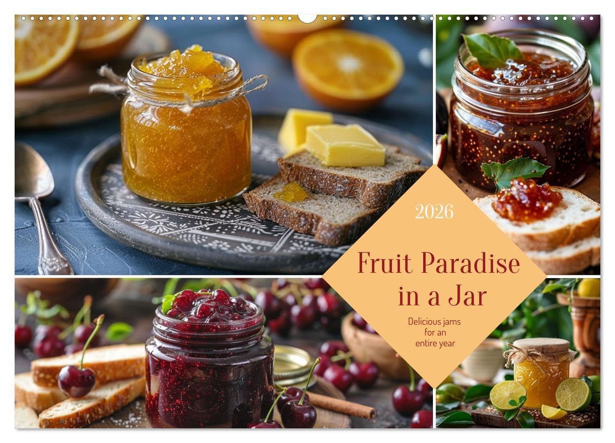 Fruit Paradise in a Jar (Wall Calendar 2026 DIN A2 landscape), CALVENDO 12 Month Wall Calendar: Delicious, sweet and from our own garden - jams and marmalades