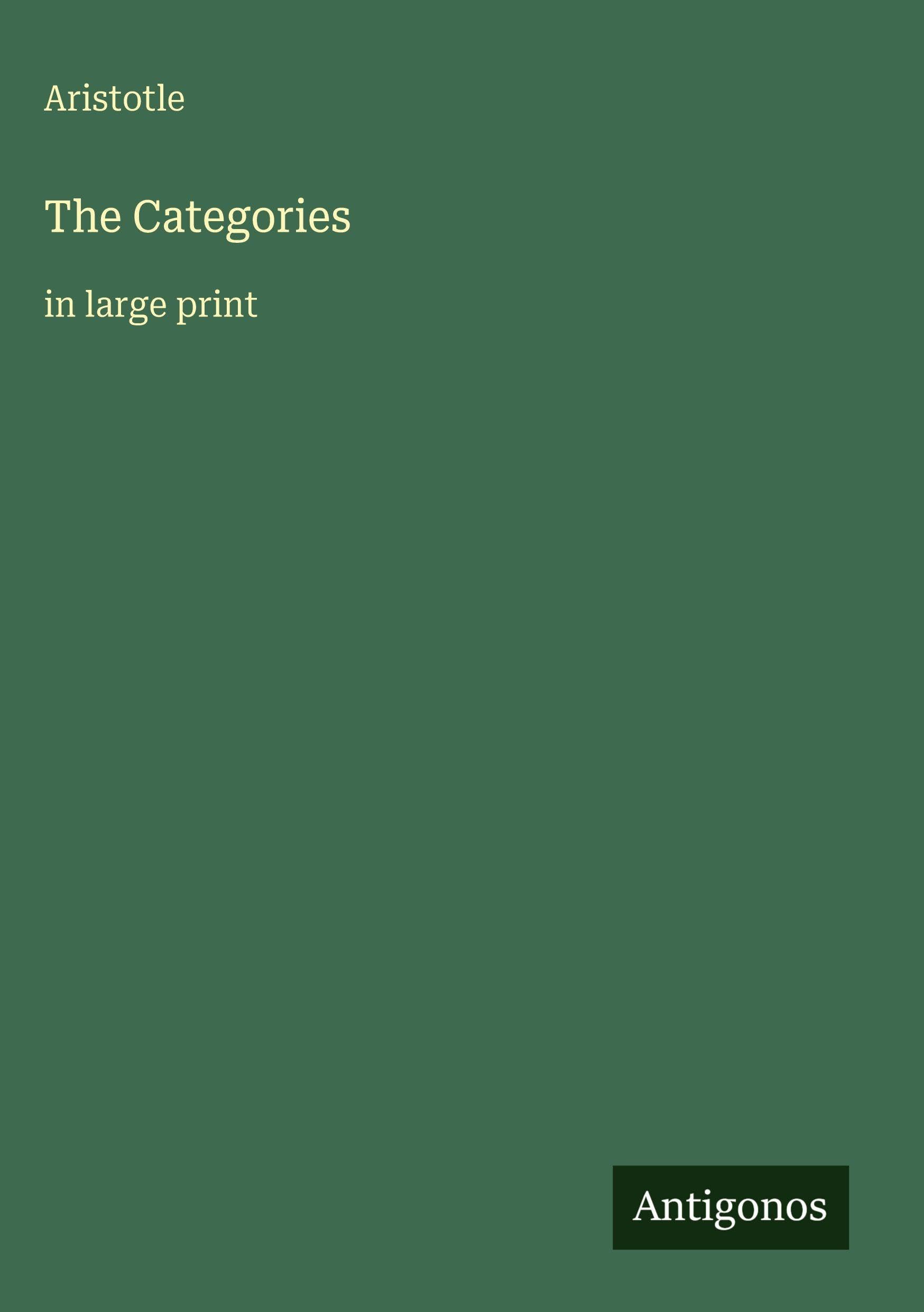 The Categories: in large print
