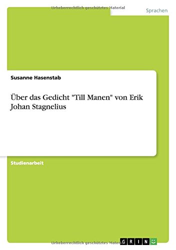 Über das Gedicht Till Manen von Erik Johan Stagnelius