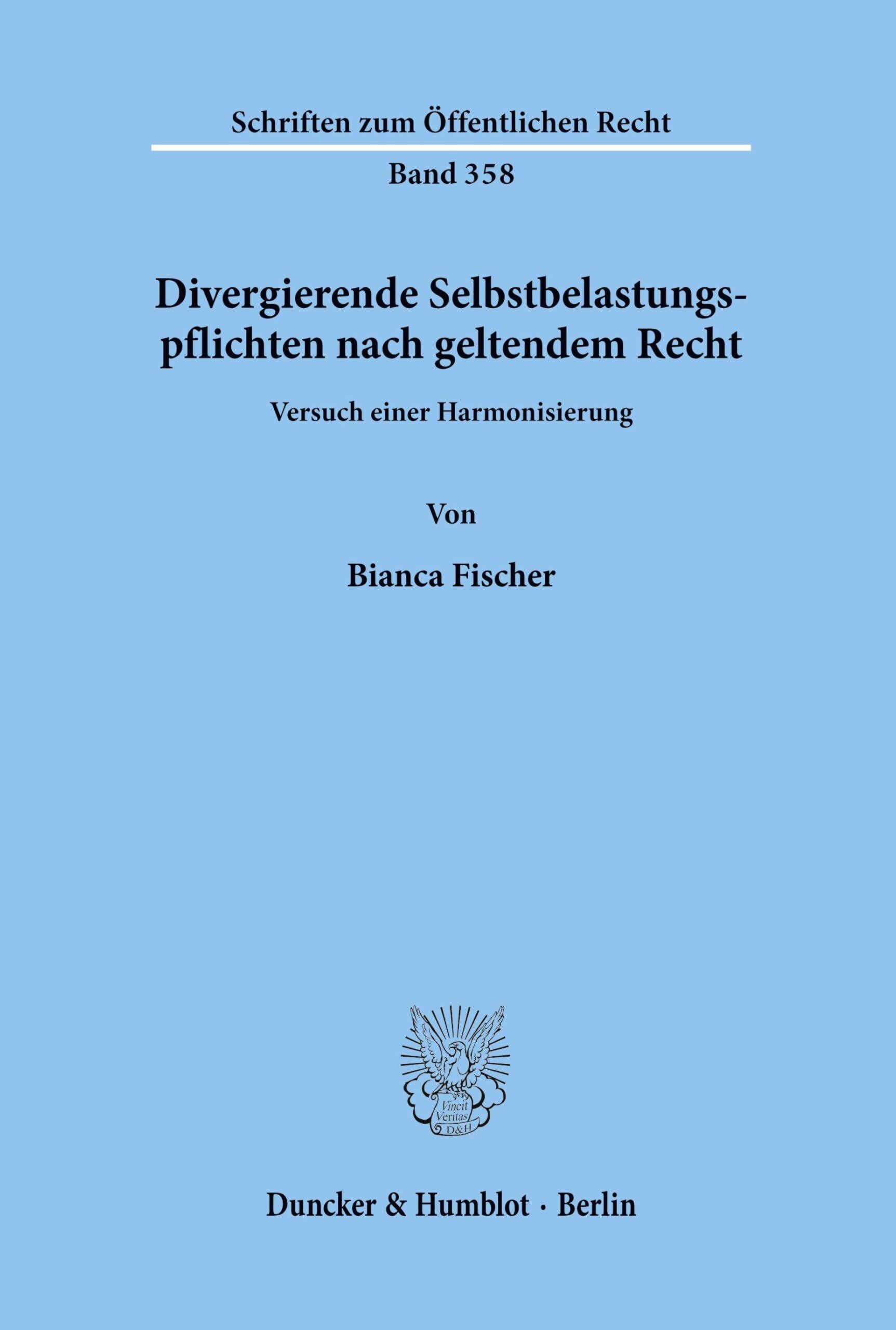 Divergierende Selbstbelastungspflichten nach geltendem Recht.