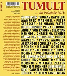 TUMULT ... im Frühjahr 2013