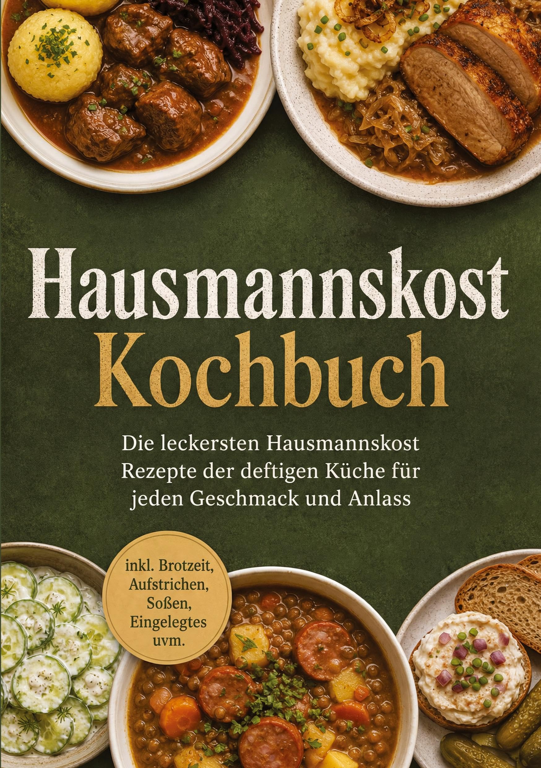 Hausmannskost Kochbuch: Die leckersten Hausmannskost Rezepte der deftigen Küche für jeden Geschmack und Anlass - inkl. Brotzeit, Aufstrichen, Soßen, Eingelegtes uvm.