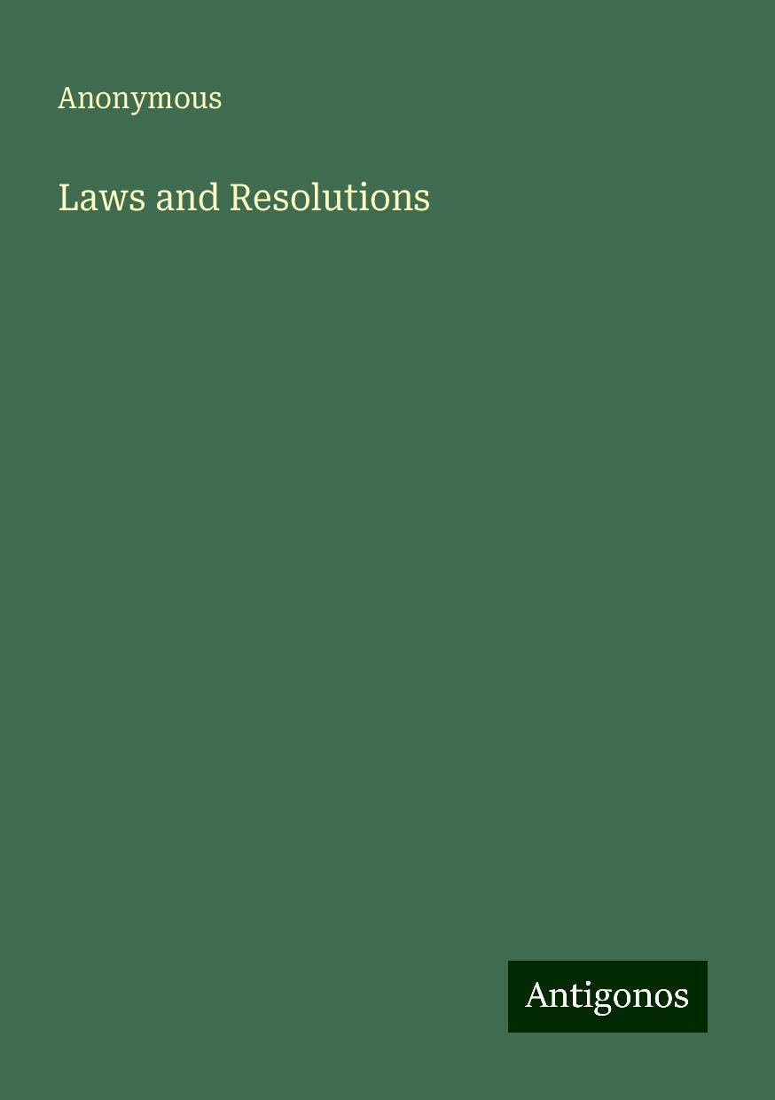 Laws and Resolutions
