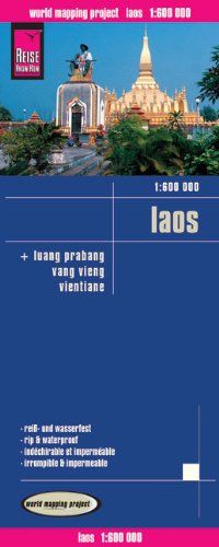 Reise Know-How Landkarte Laos (1:600.000) mit Luang Prabang, Vang Vieng, Vientiane: world mapping project: Stadtpläne: Luang Prabang, Vang Vieng, ... Straßennetz, Ortsindex, GPS-tauglich