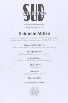 Autre Sud, n° 34. Gabrielle Althen