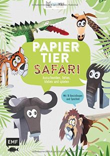 Papiertier - Safari: Ausschneiden, falten, kleben und spielen