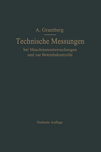 Technische Messungen bei Maschinenuntersuchungen und zur Betriebskontrolle
