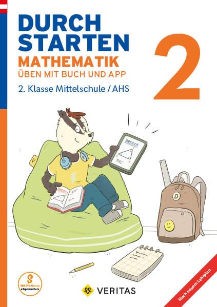 Olf, Markus: Durchstarten 2. Jahrgangsstufe - Mathematik - Mittelschule/AHS - Übungsbuch mit Lösungen und App