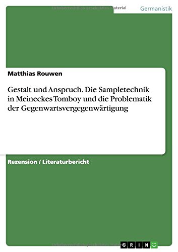 Gestalt und Anspruch. Die Sampletechnik in Meineckes Tomboy und die Problematik der Gegenwartsvergegenwärtigung