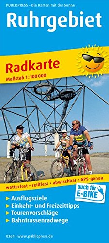 Ruhrgebiet: Radkarte mit Ausflugszielen, Einkehr- & Freizeittipps, wetterfest, reissfest, abwischbar, GPS-genau. 1:100000 (Radkarte / RK)