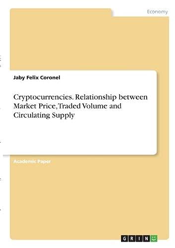 Cryptocurrencies. Relationship between Market Price, Traded Volume and Circulating Supply