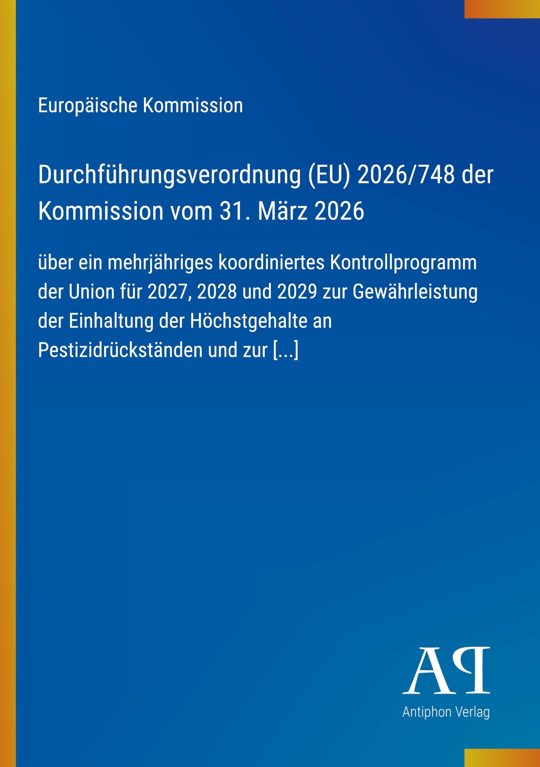 Durchführungsverordnung (EU) 2026/748 der Kommission vom 31. März 2026