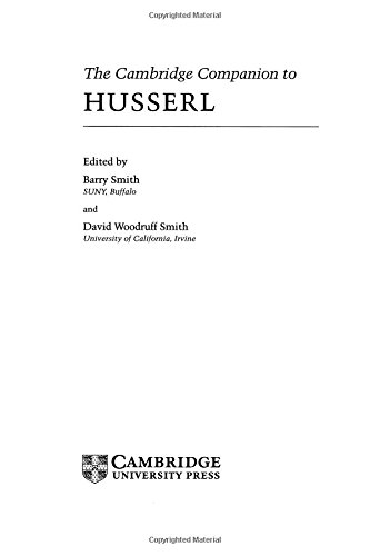 The Cambridge Companion to Husserl (Cambridge Companions to Philosophy)