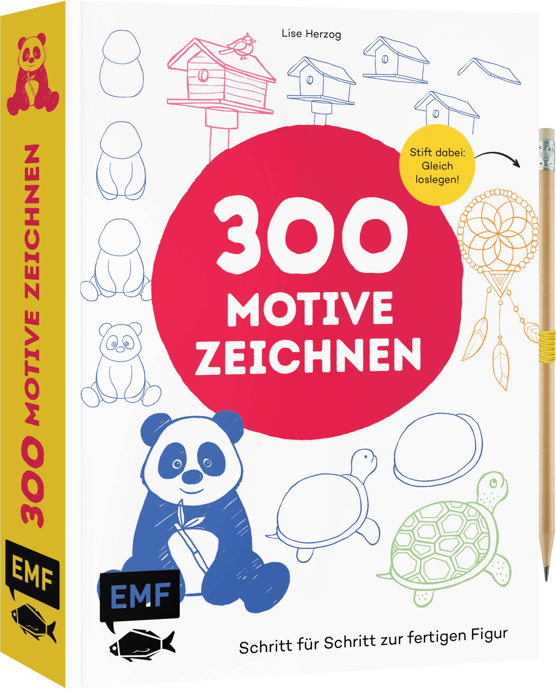 300 Motive zeichnen: Schritt für Schritt zur fertigen Figur | Stift dabei – Gleich loslegen!