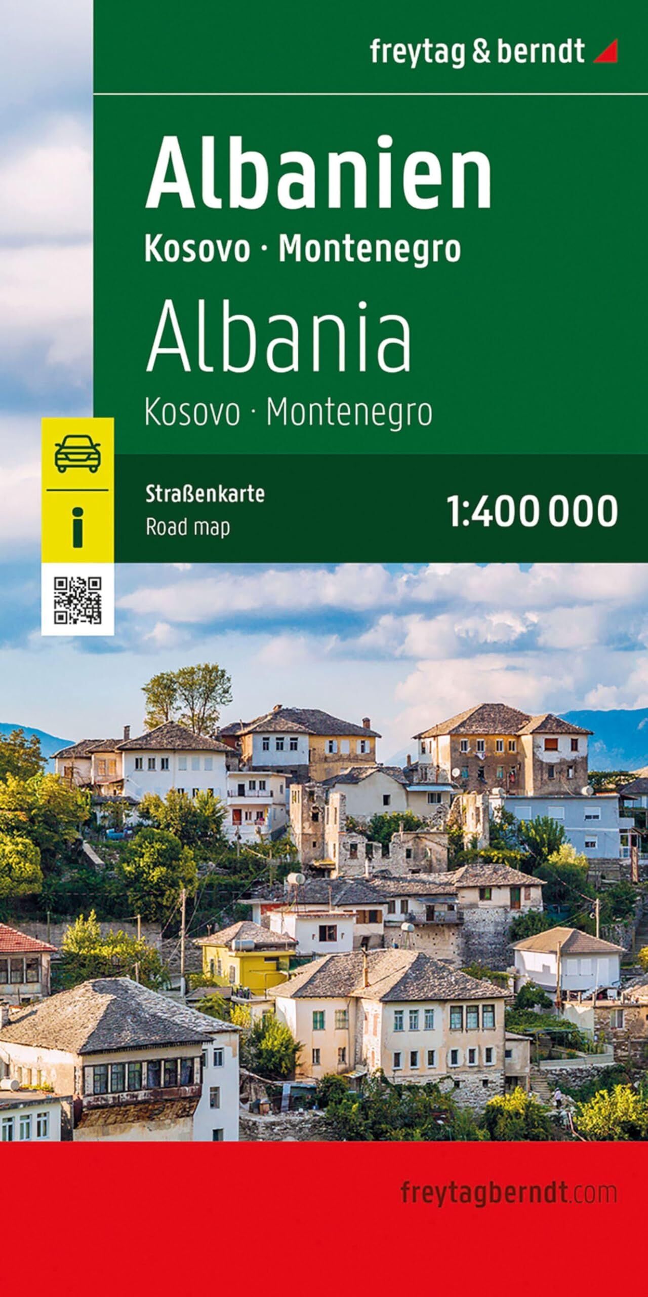 freytag & berndt Straßenkarte Albanien, Kosovo - Montenegro 1:400.000