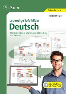 Lebendige Tafelbilder Deutsch: Rechtschreibung, Grammatik, Wortschatz und Aufsatz