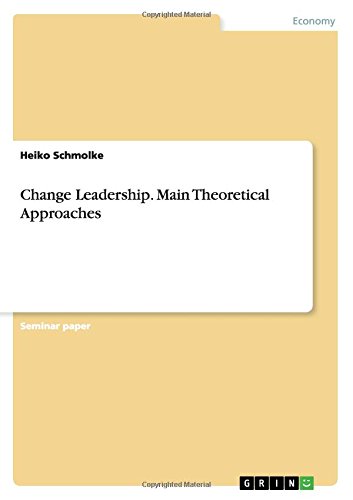 Change Leadership. Main Theoretical Approaches