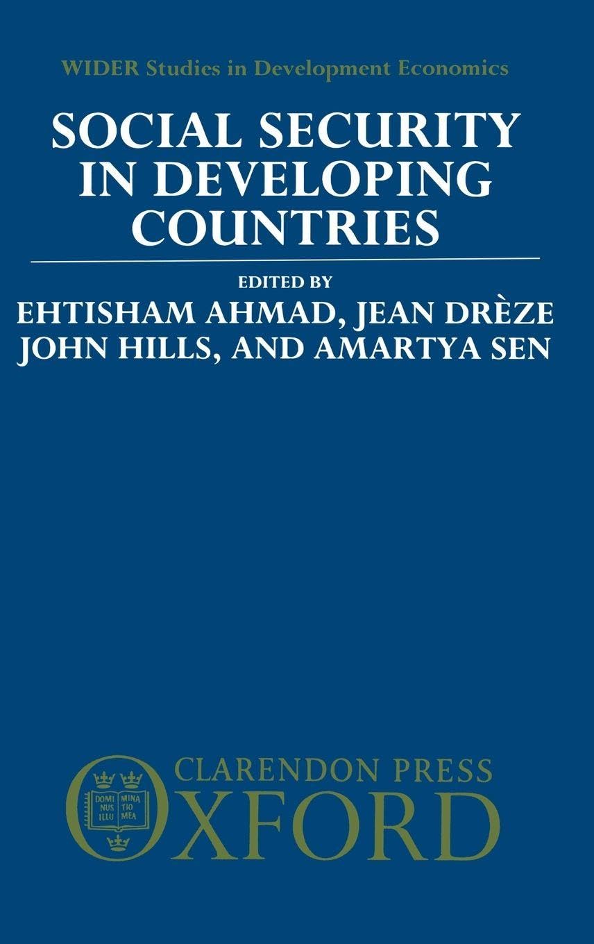 SOCIAL SECURITY DEV COUNT WIDER C (W I D E R STUDIES IN DEVELOPMENT ECONOMICS)